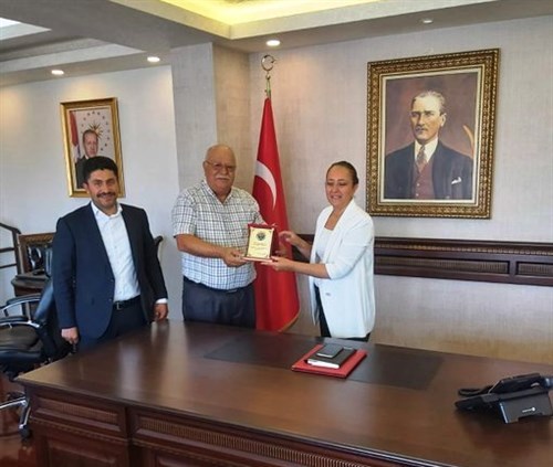 Ziraat Odası Başkanı Sadullah Karaaslan'ın Kaymakamımızı Ziyareti